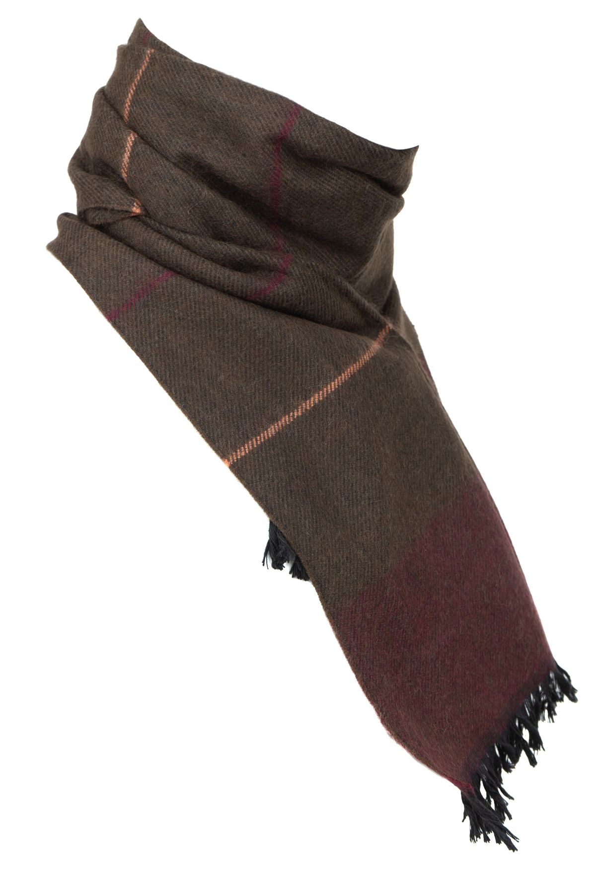 Erkek Kışlık Atkı Kalın Pamuklu Triko Örme Ekose Desenli Sıcak Tutar Rüzgar Geçirmez Rahat