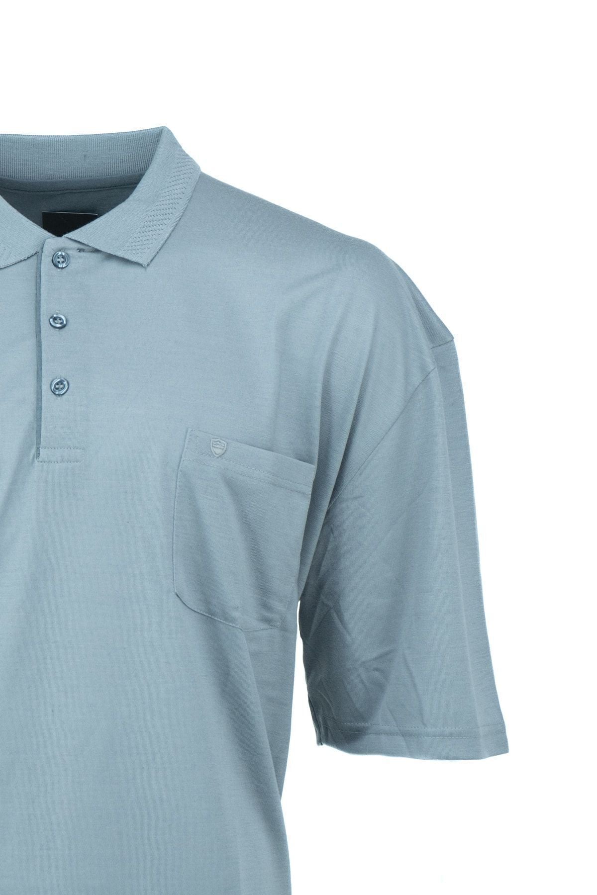 Erkek Polo Yaka Arma Cepli Kısa Kollu Düz Renk Normal Kesim Premium Pamuklu Kumaş T-shirt