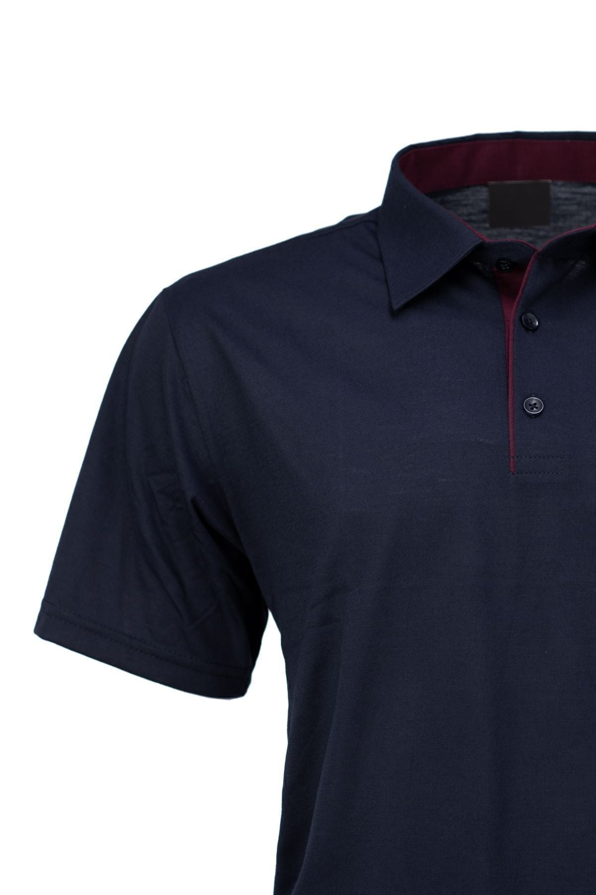 Erkek Gömlek Yaka Cepli Kısa Kollu Normal Kesim Tam Kalıp Premium Pamuklu Kumaş T-shirt