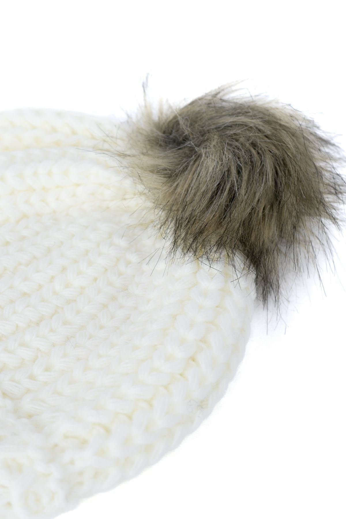 Kadın Kışlık Kalın Ponponlu Bere Pamuklu Örgü Modelli Sıcak Tutar Esnek Rüzgar Geçirmez