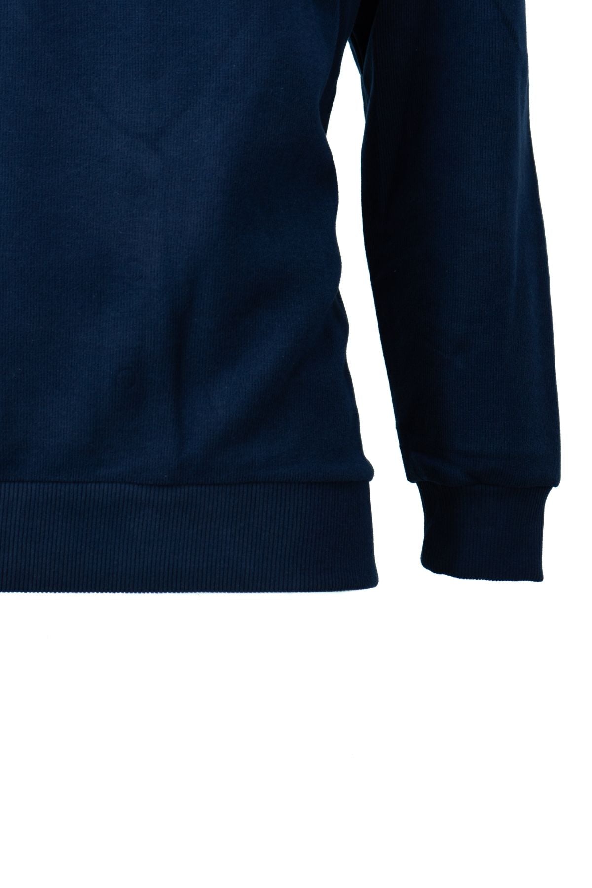 Erkek Kışlık Düğmeli Polo Yaka Düz Renk Armalı Fileto Cepli Uzun Kollu Pamuklu Dokuma Kazak