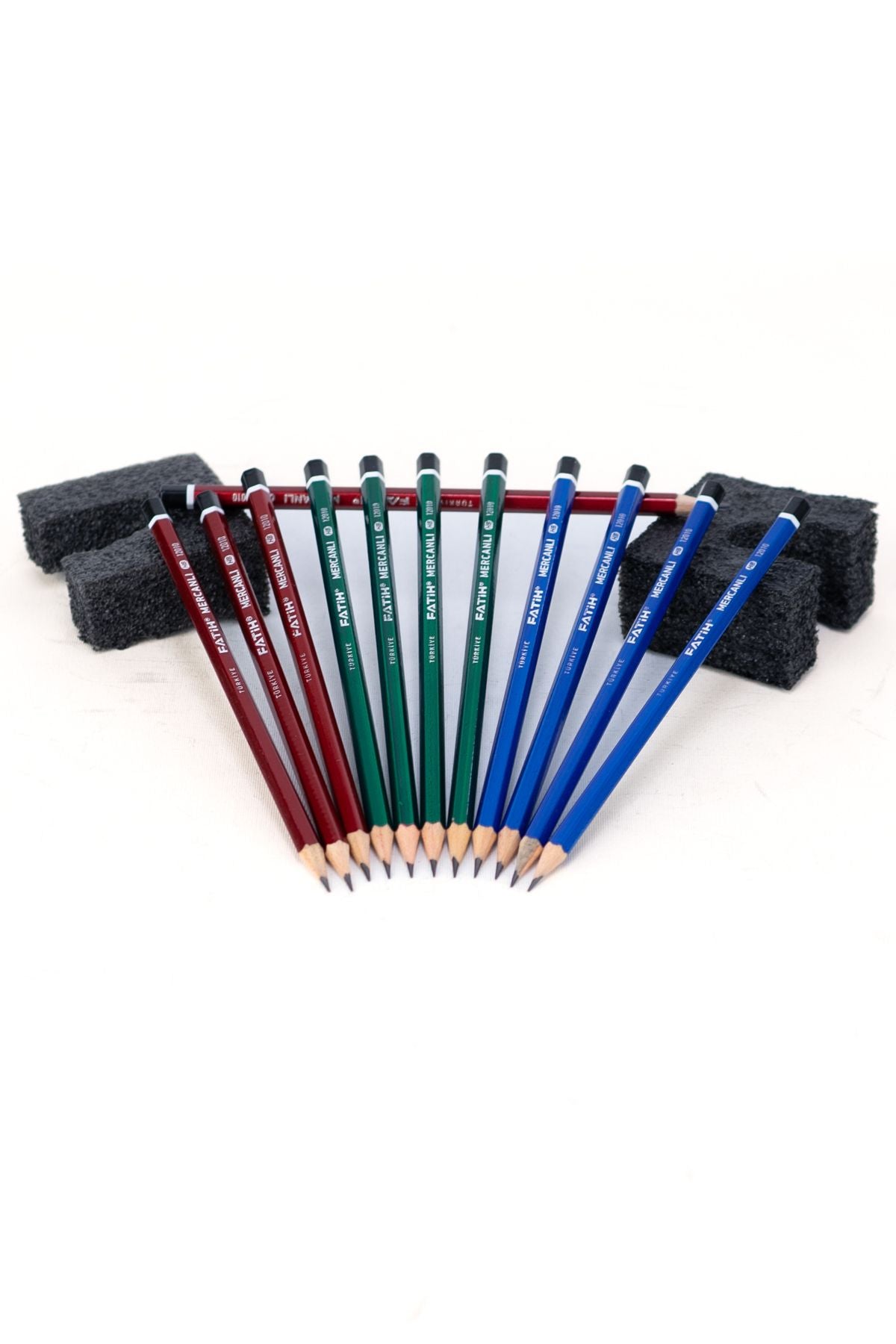 Kırtasiye Fatih Mercanlı Kurşun Kalem HB Yumuşak Uçlu Ergonomik Tasarım Dayanıklı 12'li Set