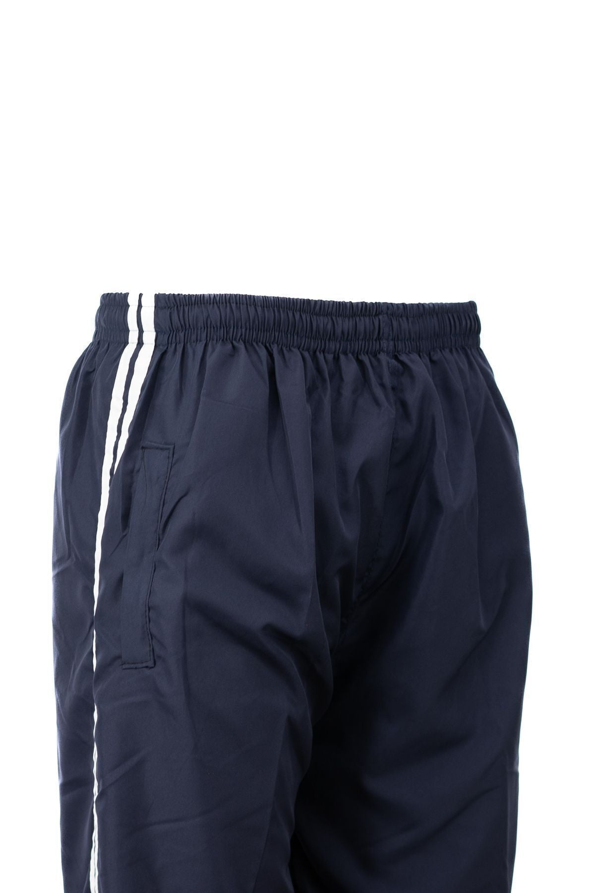 Erkek Deniz Havuz Şort Kapri Şeritli Beli Lastikli ve Bağcıklı Cepli SuTutmayan Hafif Kumaş