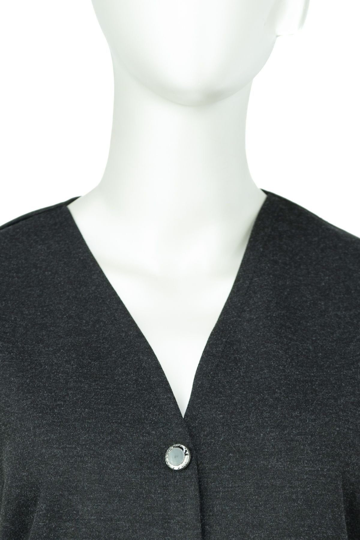 Kadın Kışlık Anne Yelek Modern Ecrin Örme Önü Düğmeli Çift Cepli Düz Renk Sahra Model