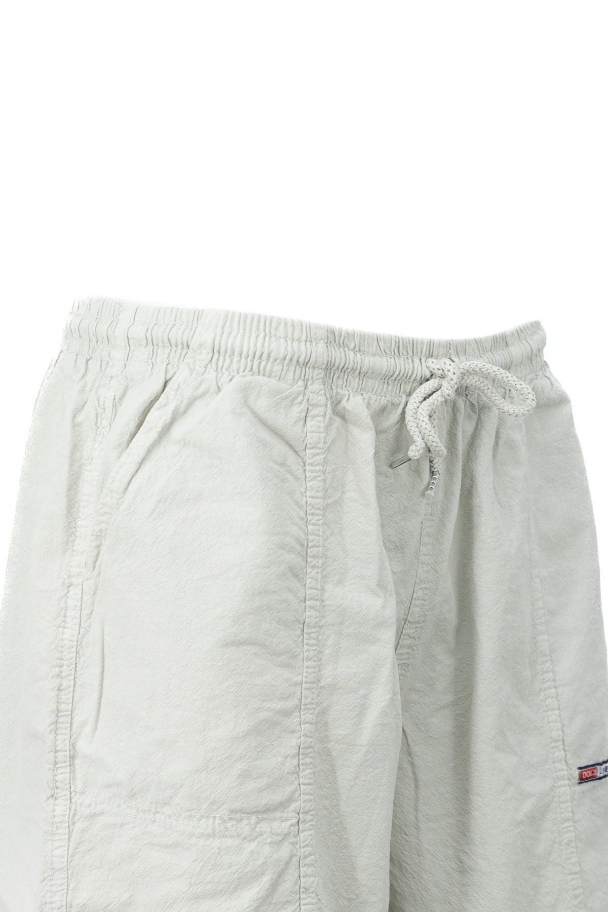 Erkek %100 Saf Pamuk Kumaş Bermuda Şort Düz Paça Cepli Beli Bağcıklı Rahat Tam Kalıp