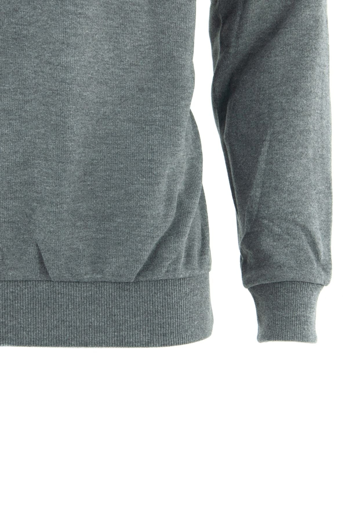 Erkek Kışlık Düğmeli Polo Yaka Düz Renk Armalı Fileto Cepli Likralı Pamuklu Dokuma Kazak