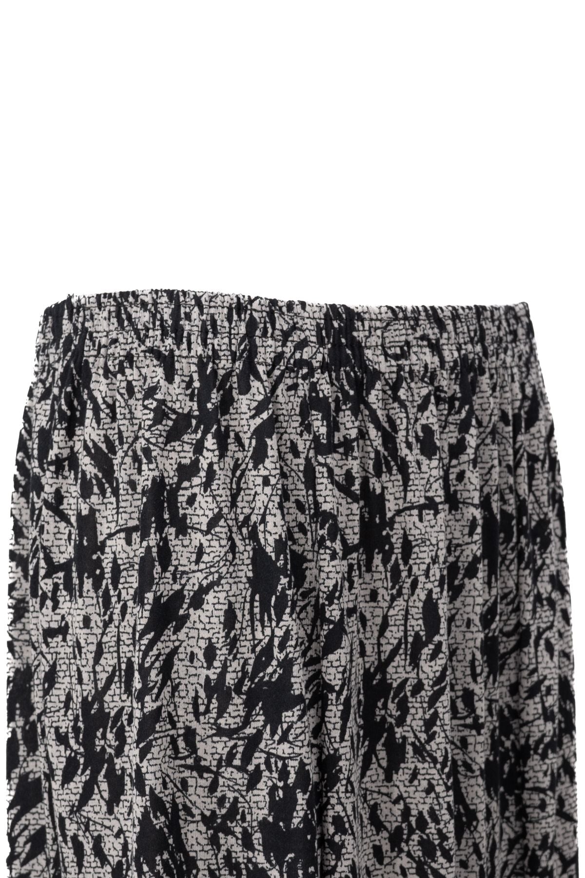 Kadın Kışlık Anne Balık Etek Viskon Kumaş Tual Desenli Beli Lastikli Rahat Kesim Tam Kalıp