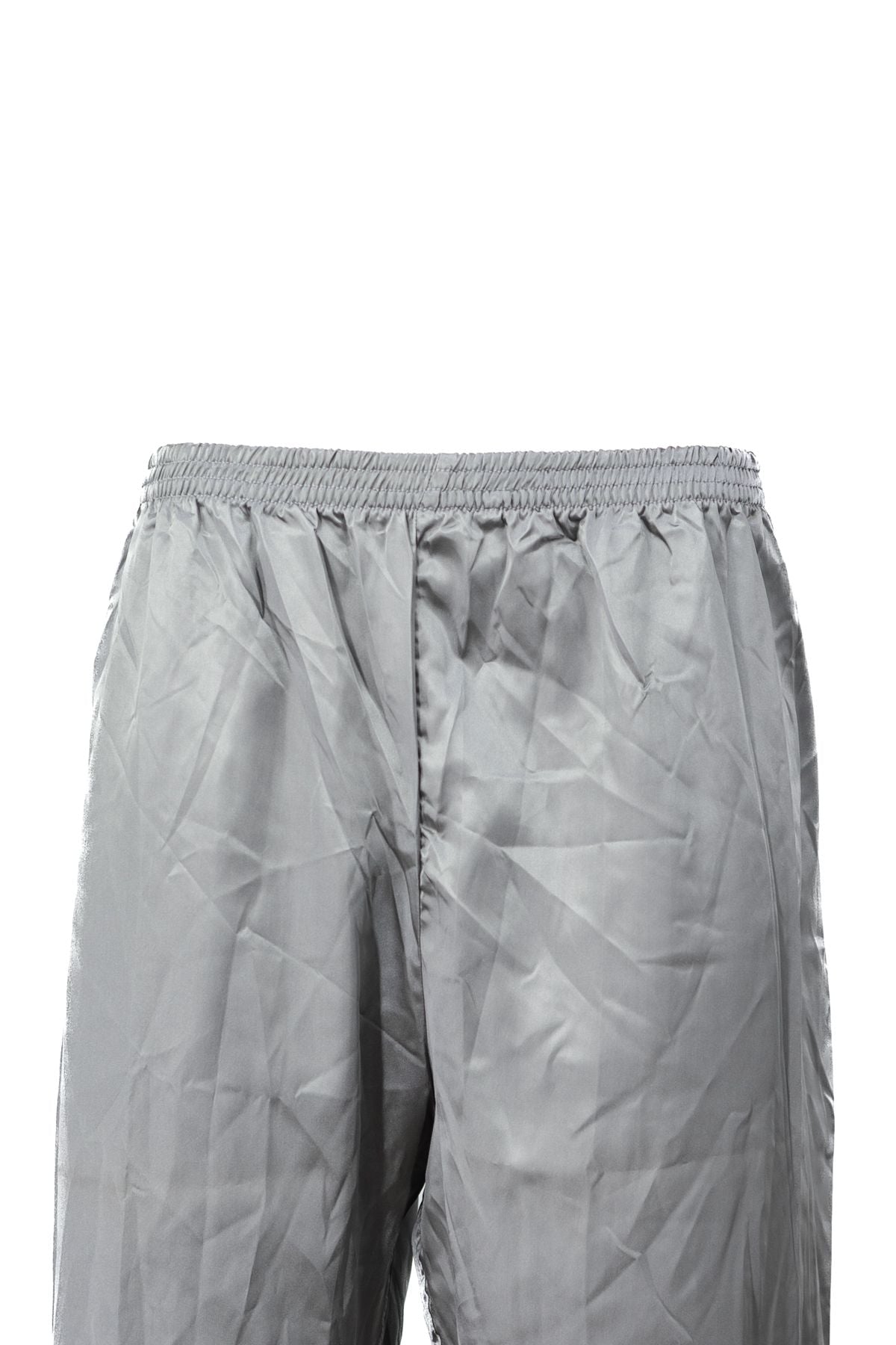Erkek Saten Kumaş Pijama Pantolon Düz Renk Beli Lastikli Cepsiz Geniş Paça Rahat Kesim