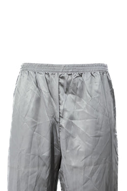 Erkek Saten Kumaş Pijama Pantolon Düz Renk Beli Lastikli Cepsiz Geniş Paça Rahat Kesim