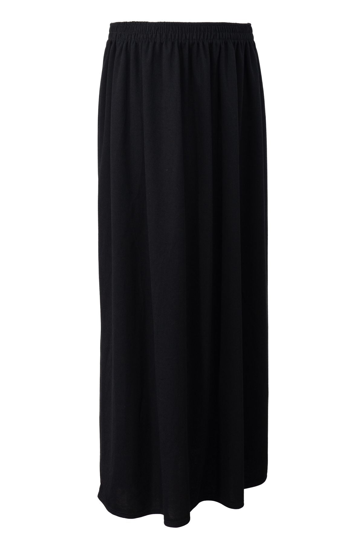 Kadın Kışlık Anne Duble Etek Viskon Kumaş Düz Renk Beli Lastikli Geniş Rahat Kesim Tam Kalıp