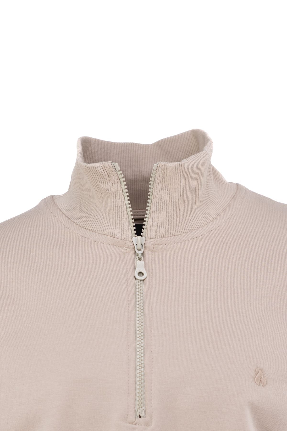 Erkek Mevsimlik Yarım Fermuarlı TamKalıp Likralı Premium Pamuklu Kumaş iki iplik Sweatshirt