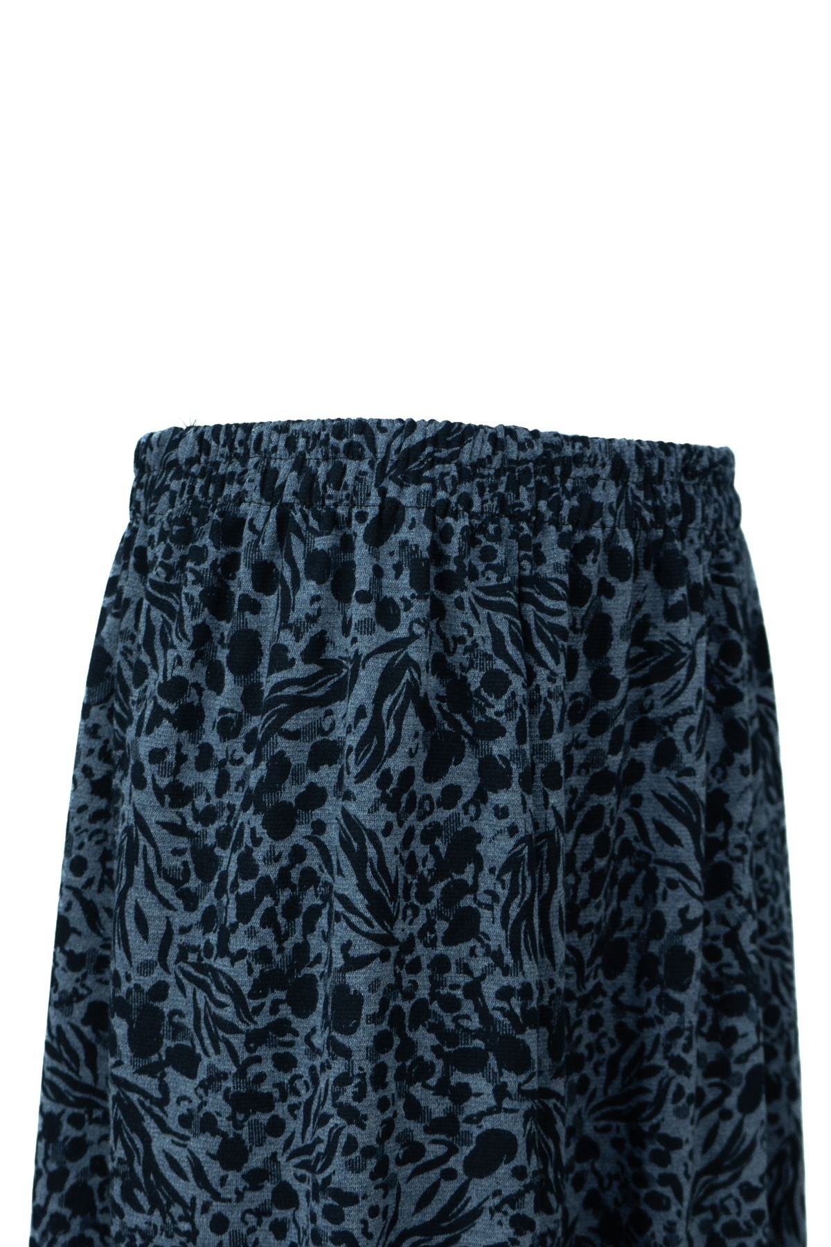 Kadın Kışlık Anne Etek Lizi Kumaş Parçalı Şık Sanat Desenli Beli Lastikli Rahat Kesim