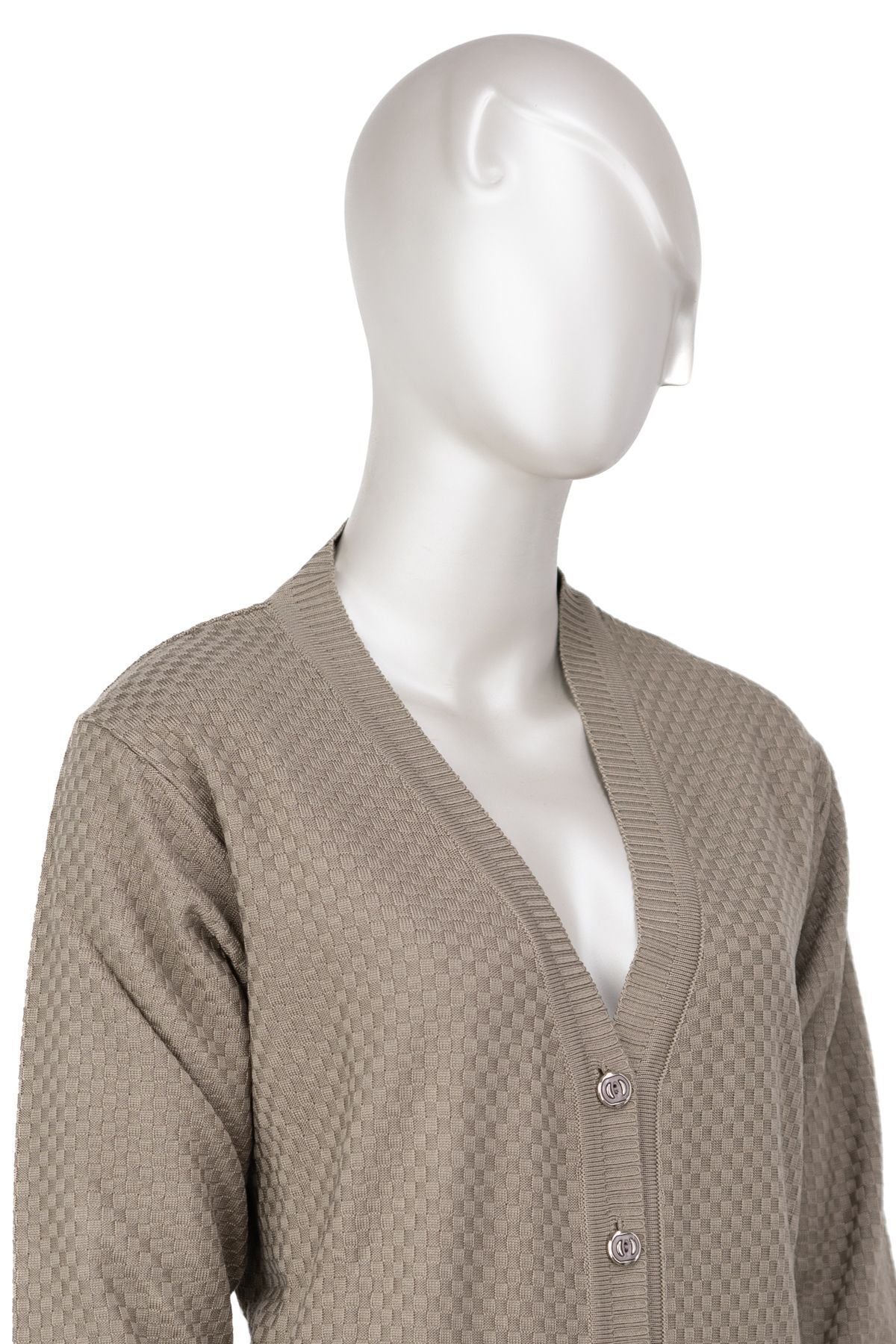 Kadın Mevsimlik Çelik Örme Anne Hırka Çift Cepli Düğmeli Klasik Rahat Kesim Tam Kalıp