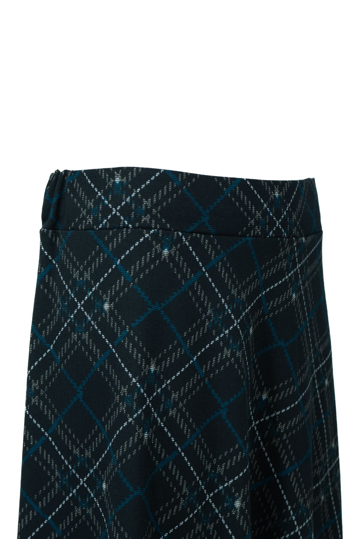 Kadın Kışlık Anne Çan Etek Ekose Kumaş Lecco Desenli Beli Lastikli Rahat Kesim Tam Kalıp