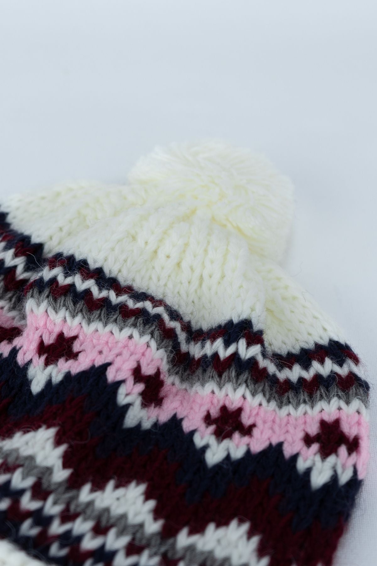 Kadın Kışlık Kalın Ponponlu Bere Pamuklu Katlamalı Şık Tasarım Sıcak Tutar Esnek Rahat