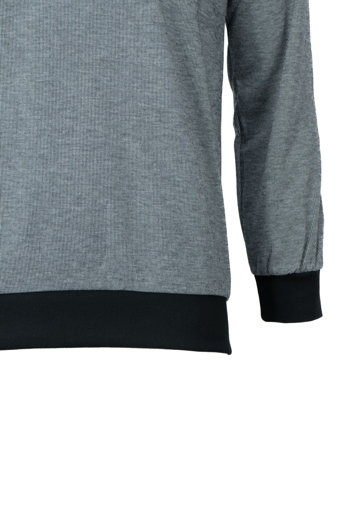 Erkek Kışlık Kazak Pamuklu Dokuma Düğmeli Polo Yaka Cepli Uzun Kollu Tarih Desenli Rahat