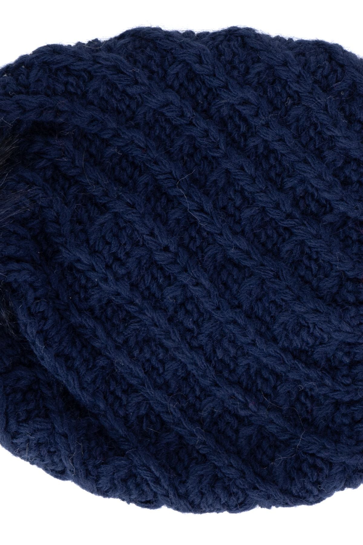 Kadın Kışlık Kalın Ponponlu Bere Pamuklu Örgü Modelli Sıcak Tutar Esnek Rüzgar Geçirmez