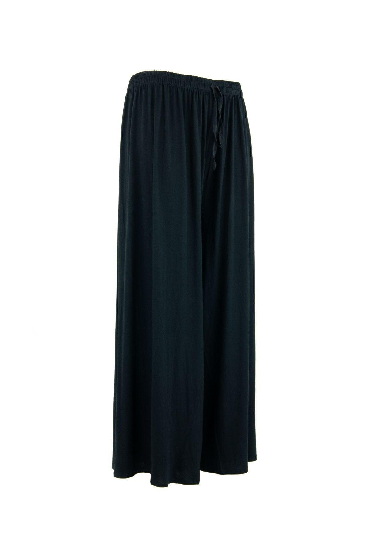 Kadın Beli Lastikli Battal Beden Rahat Tam Kalıp Likralı Turlu Viskon Penye Kumaş Pantolon