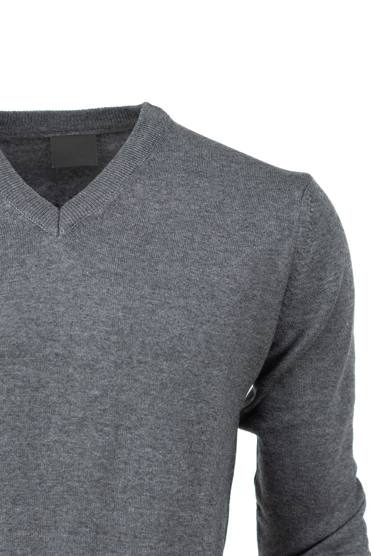 Erkek Kışlık Doğal Pamuklu Triko ince Örme V Yaka Şık Kazak Rahat Tam Kalıp Klasik Model