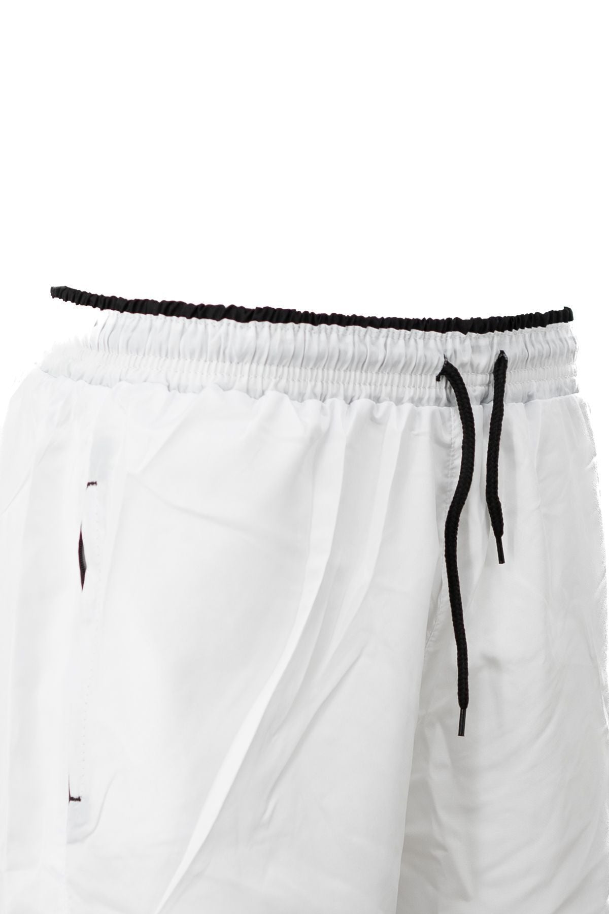 Erkek Deniz Şortu Beli Lastikli ve Bağcıklı Cepli içi File Astarlı Su Tutmayan Hafif Kumaş