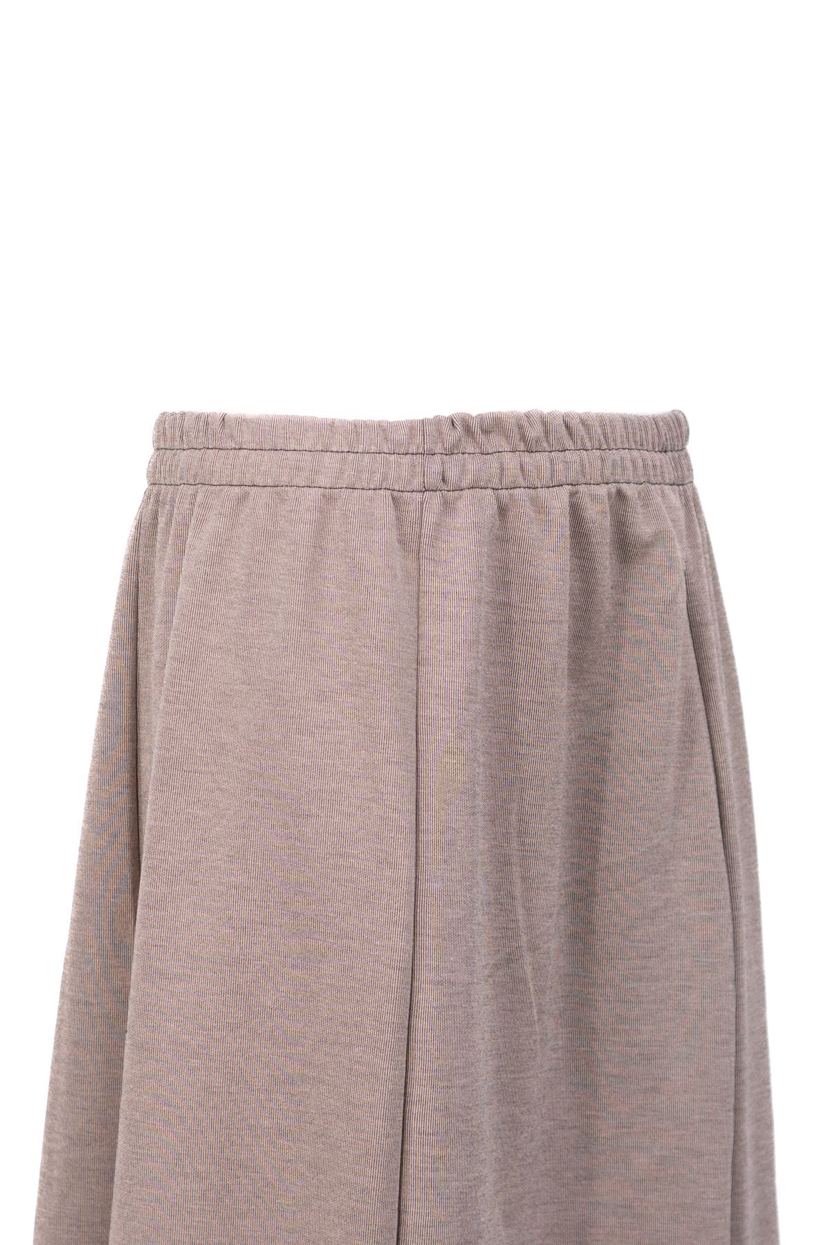 Kadın Kışlık Düz Renk Üç Parçalı Beli Lastikli Rahat Kesim Pamuklu Kalın Kumaş Anne Etek