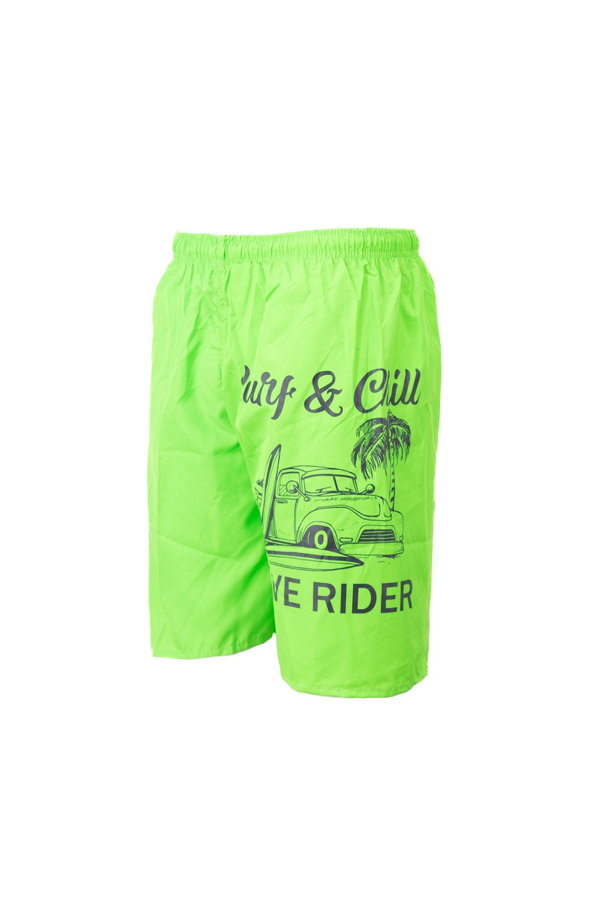 Erkek Deniz Havuz Şortu Sportif Baskılı Beli Lastikli ve Cepli SuTutmayan Hafif Kumaş