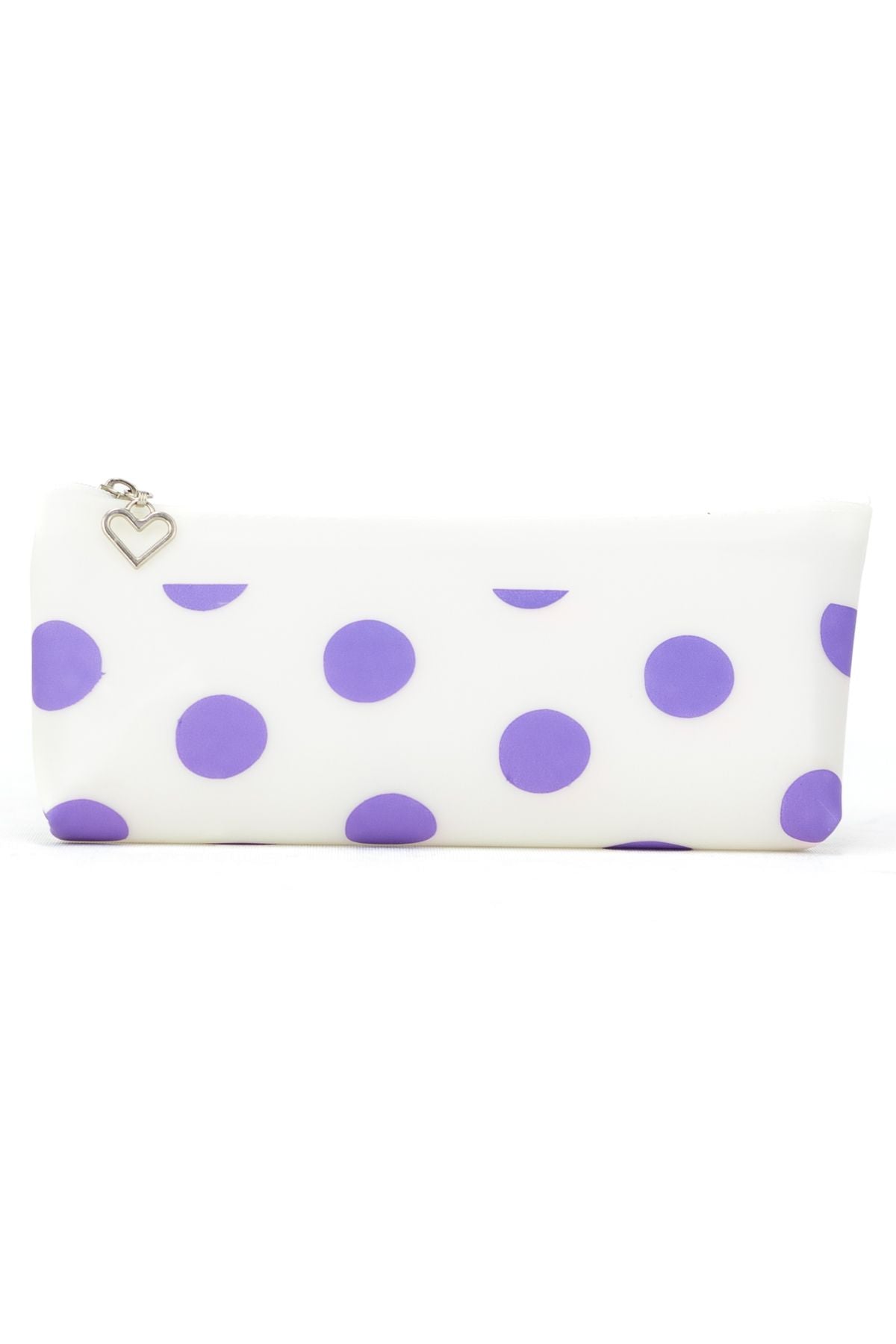 Kız Çocuk Slikon Kalemlik ve Makyaj Çantası Mor Bölmeli Unicorn World Baskılı Dayanıklı