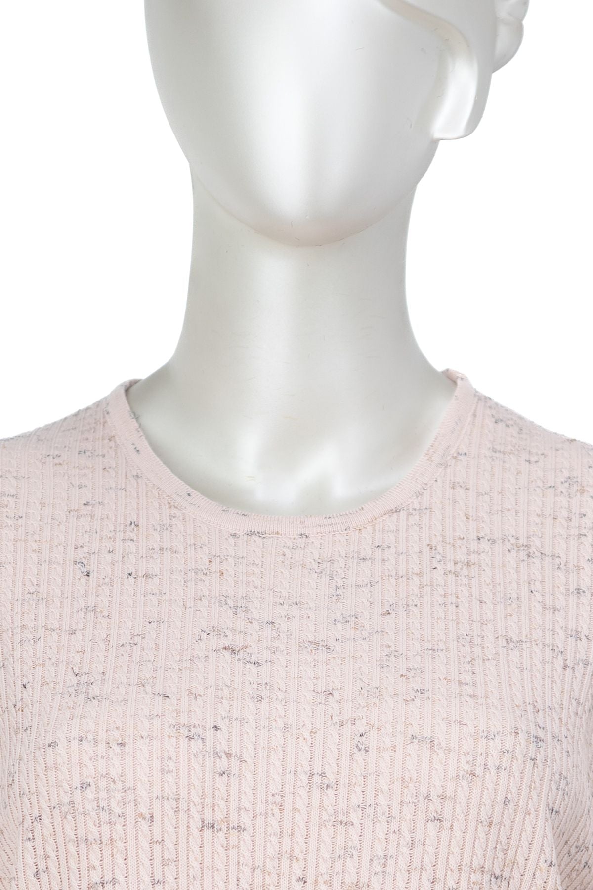 Kadın Kışlık Pamuklu Örme İnce Triko Anne Kazak yuvarlak Yaka Desenli Uzun Kol Tam Kalıp