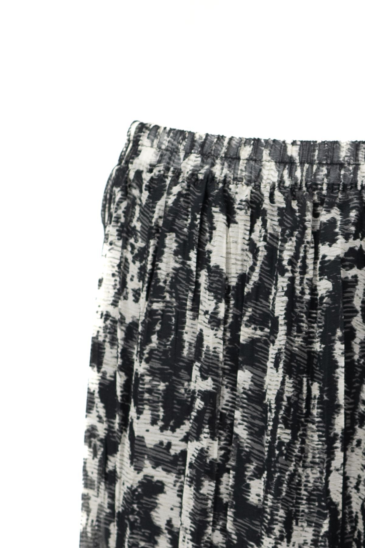 Kadın Astarlı Şifon Etek Şirin Papatya Desenli Beli Lastikli Rahat Kesim Parçalı