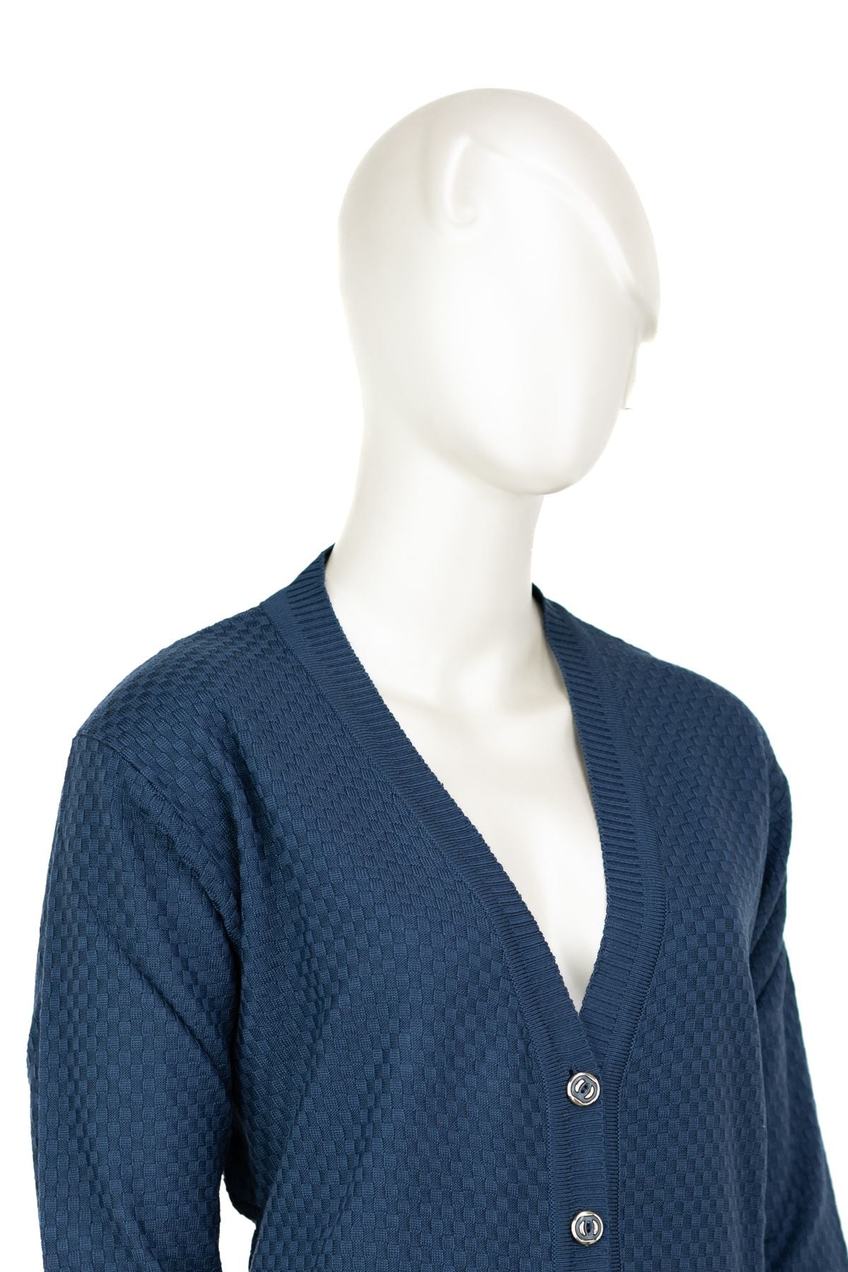 Kadın Mevsimlik Çelik Örme Anne Hırka Çift Cepli Düğmeli Klasik Rahat Kesim Tam Kalıp