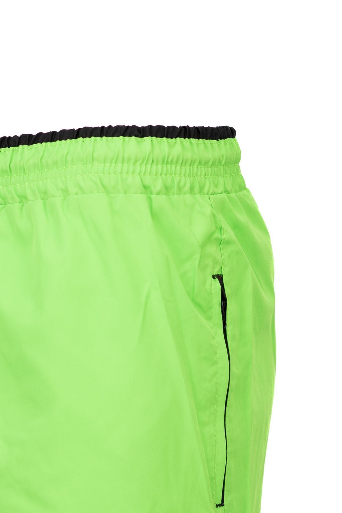 Erkek Deniz Şortu Lastikli Bağcıklı Cepli Şık Logolu içi File Astarlı Su Tutmayan HafifKumaş