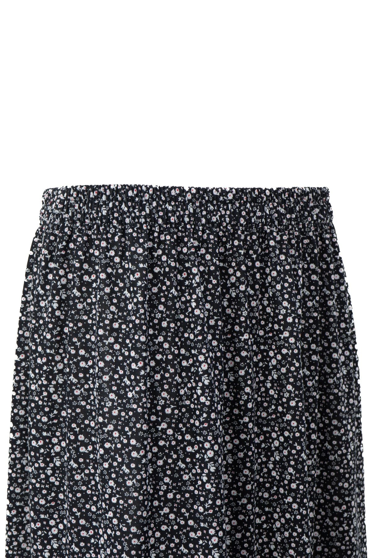 Kadın Kışlık Anne Etek Viskon Kumaş Manzara Desenli Beli Lastikli Rahat Kesim Tam Kalıp