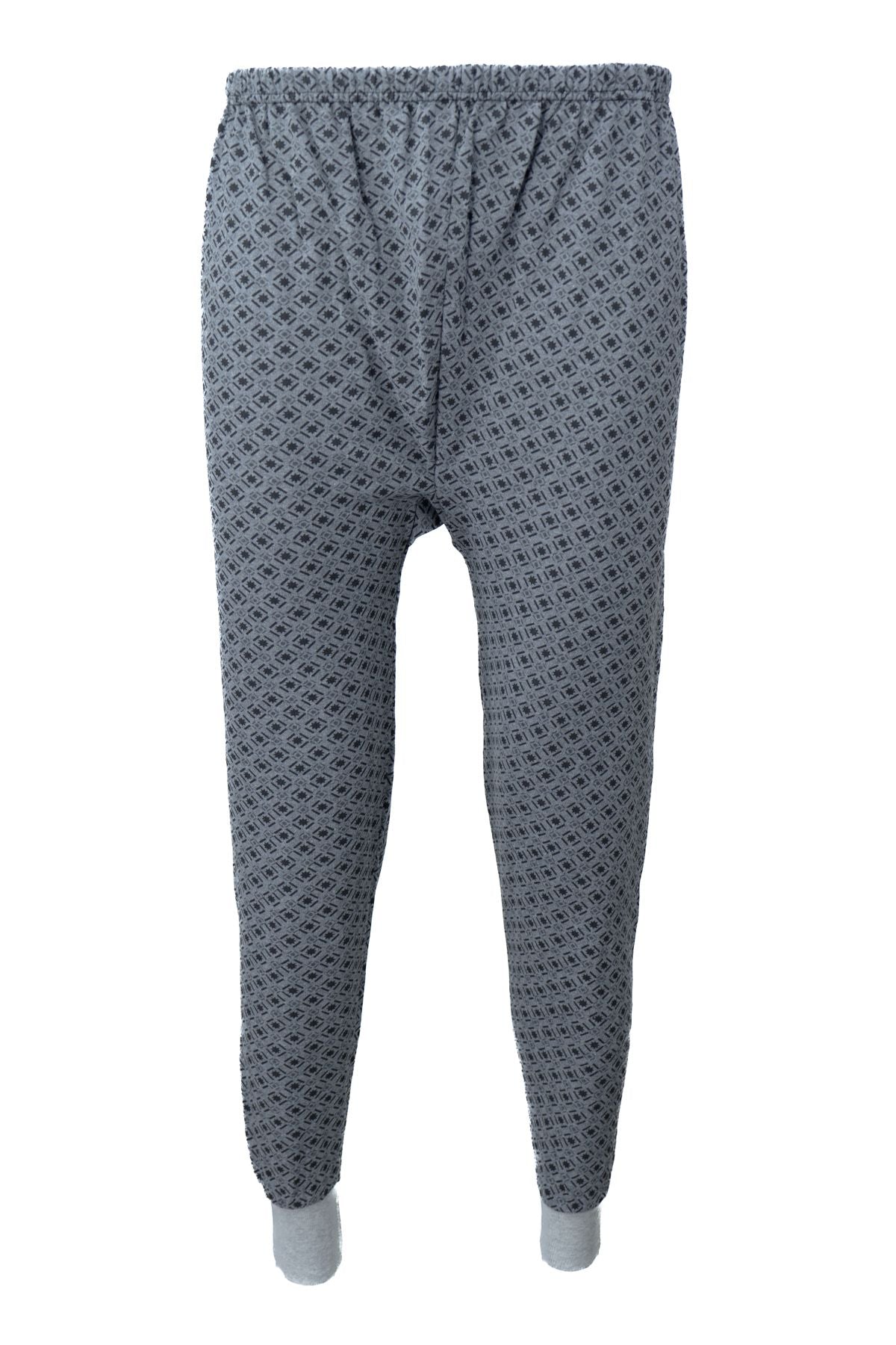 Erkek Kışlık içik Pijama Pamuklu Kalın içi Miflonlu Desenli PaçasıLastikli Sıcak Tutar Rahat
