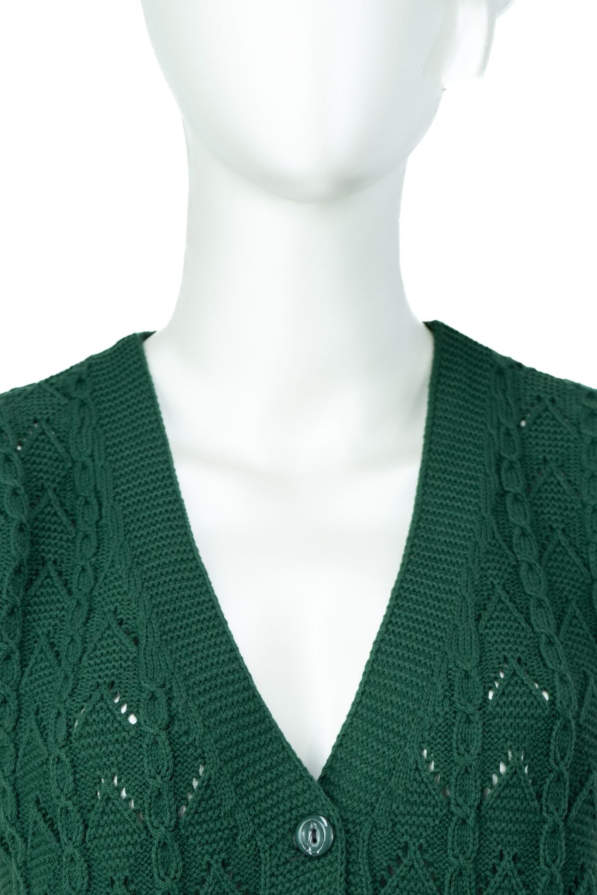 Kadın Kışlık Pamuklu Triko Örme Anne Yelek Bahar Model Önden Düğmeli Çift Cepli Rahat Kesim