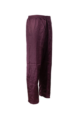 Erkek Saten Kumaş Pijama Pantolon Düz Renk Beli Lastikli Cepsiz Geniş Paça Rahat Kesim
