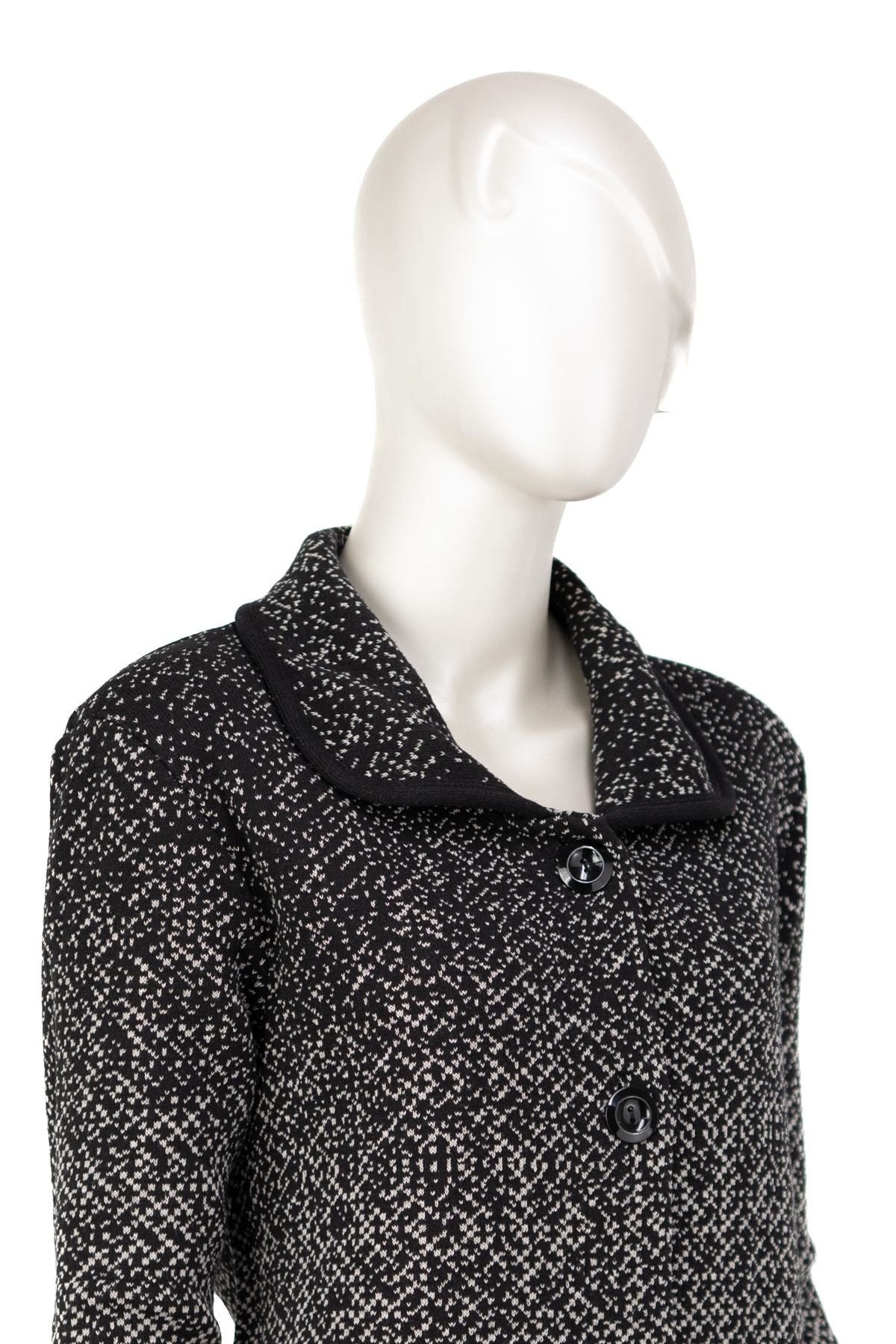 Kadın Kalın Kışlık Triko Örme Anne Hırka Şık Modern Motifli Cepli Yakalı Düğmeli Tam Kalıp