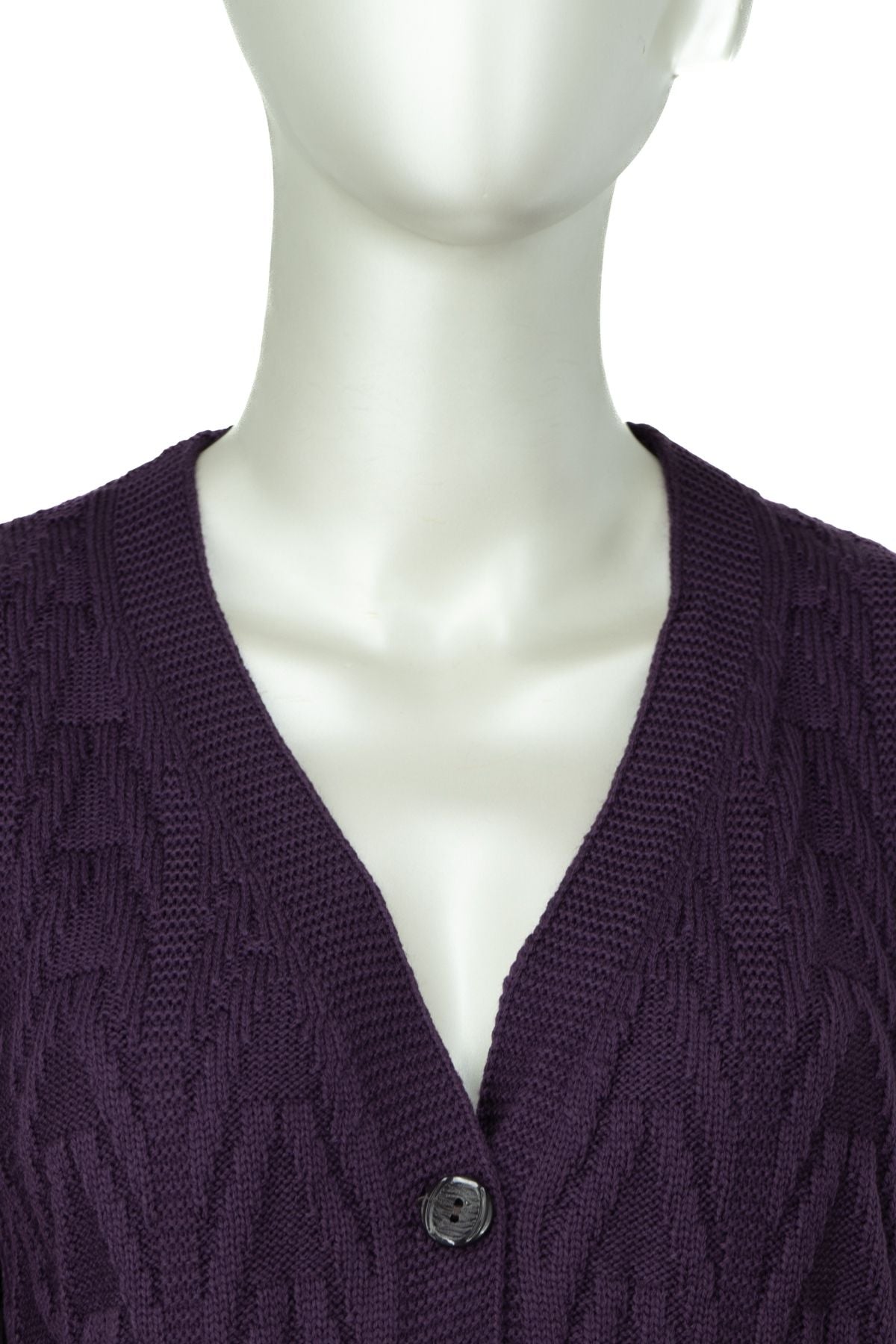 Kadın Kışlık Önden Düğmeli Uzun Kollu Çift Cepli Likralı Pamuklu Triko Dokuma Anne Hırka