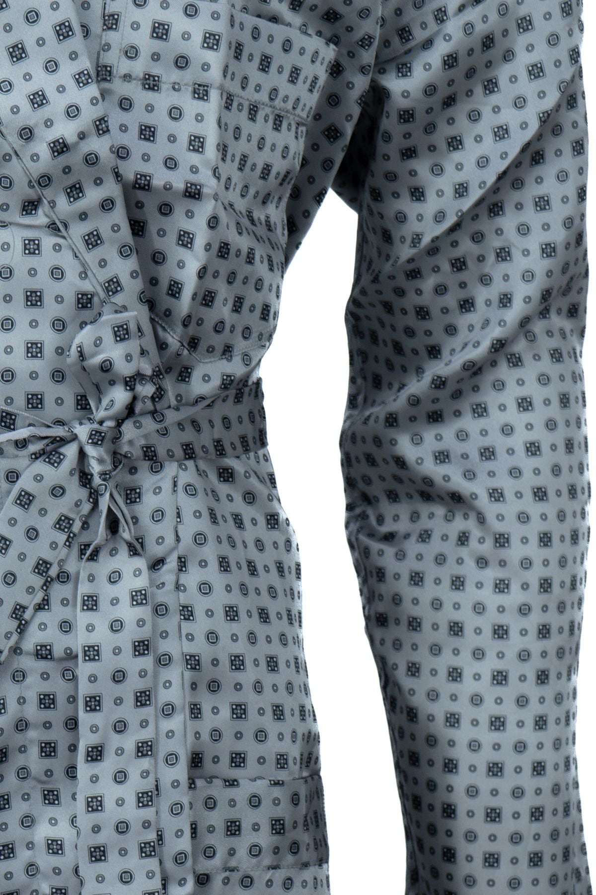 Erkek Şık Klasik Model Röpteşambır Premium Saten Kumaş Soft Ekose Model Cepli Rob