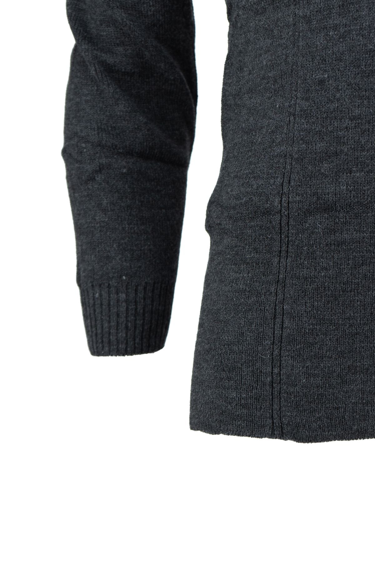 Erkek Kışlık %100 Yün Termal Fanila Uzun Kollu Kalın Klasik Yün Örme Düz Renk Sıcak Tutar