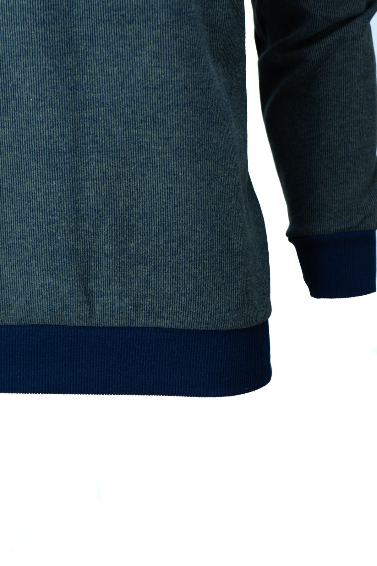 Erkek Kışlık Kazak Pamuklu Örme Düğmeli Polo Yaka Cepli Uzun Kollu Rennes Desenli Rahat