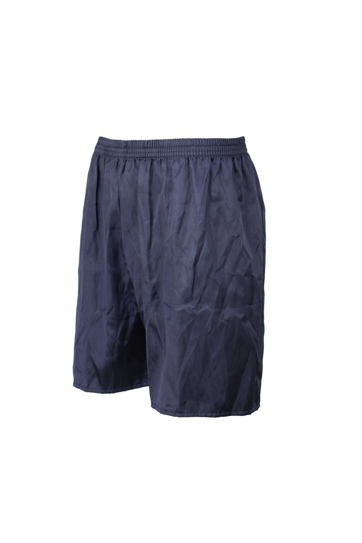 Erkek Saten Kumaş Şort Düz Renk Beli Lastikli Cepsiz Hafif Kumaş