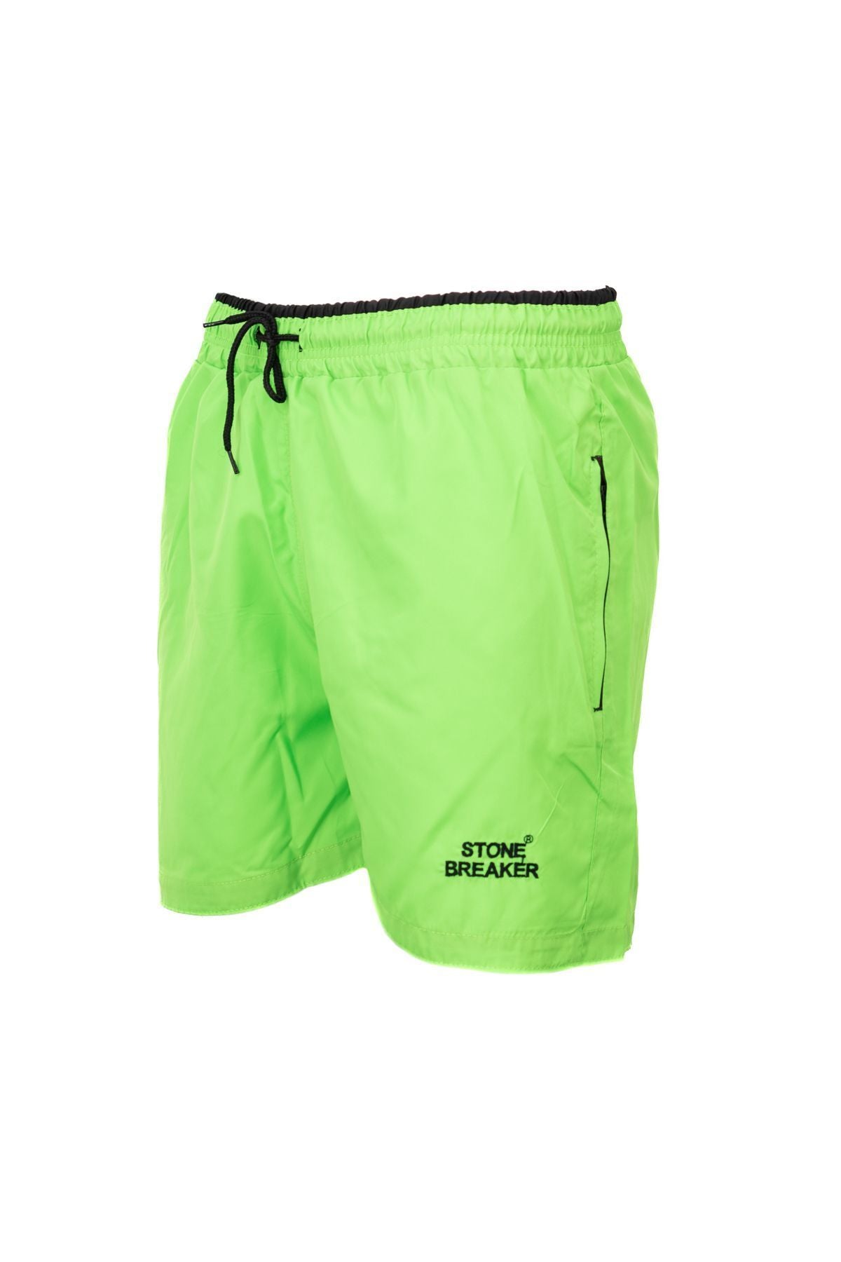 Erkek Deniz Şortu Lastikli Bağcıklı Cepli Şık Logolu içi File Astarlı Su Tutmayan HafifKumaş