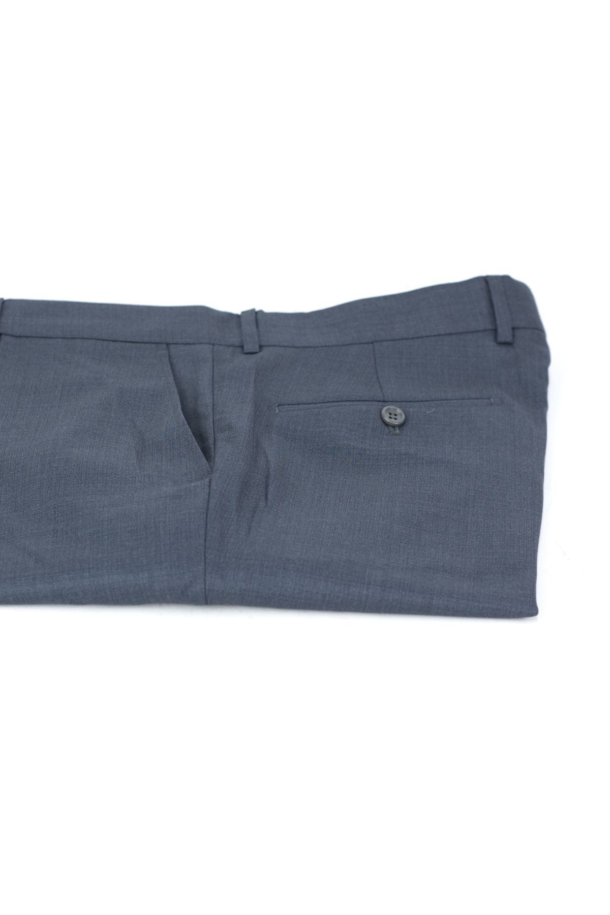 Erkek Klasik Kumaş Pantolon Düz Paça Yandan Cepli Rahat Kesim Tam Kalıp Astarlı