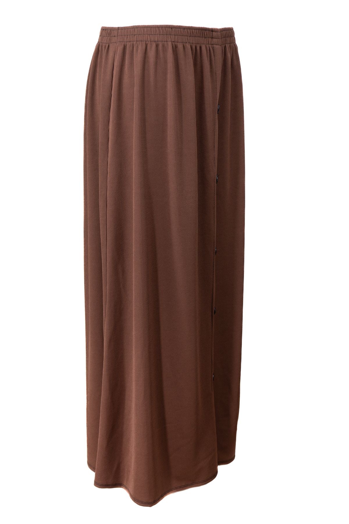 Kadın Kışlık Kalın Anne Etek Pamuklu Burgu Kumaş Düğme Modelli Lastikli Rahat Kesim