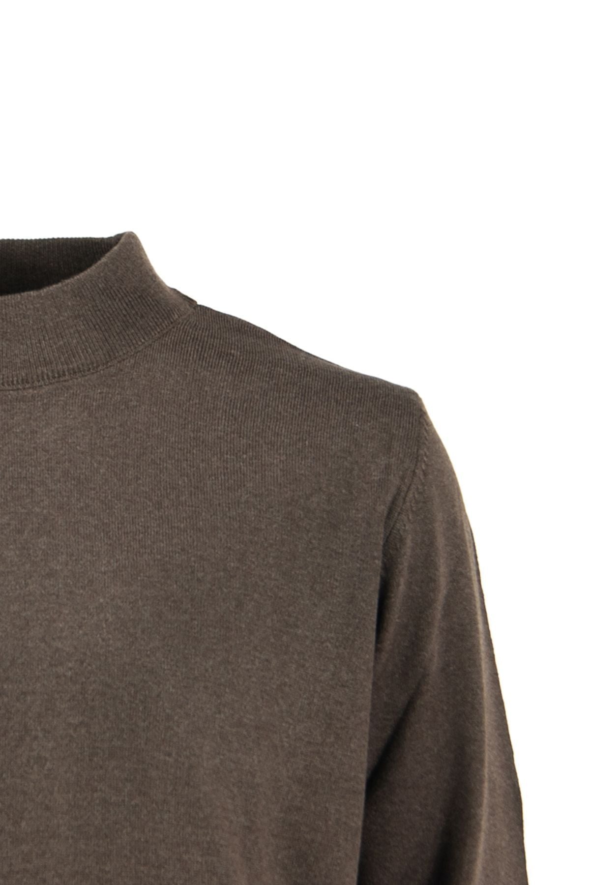 Erkek Mevsimlik Yünlü Örme Klasik Yarım Balıkçı Yaka Kazak Sık Örme Rahat Kesim Tam Kalıp