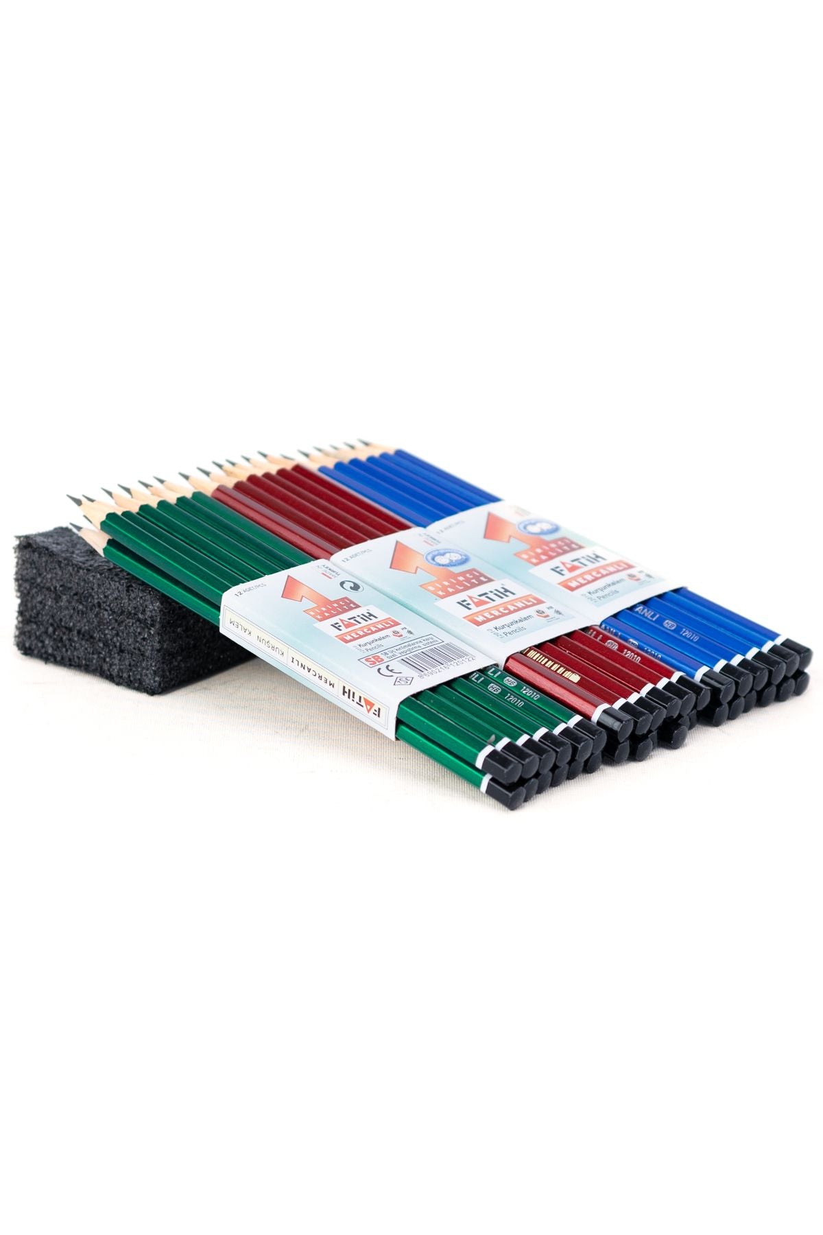 Kırtasiye Fatih Mercanlı Kurşun Kalem HB Yumuşak Uçlu Ergonomik Tasarım Dayanıklı 36 lı Set