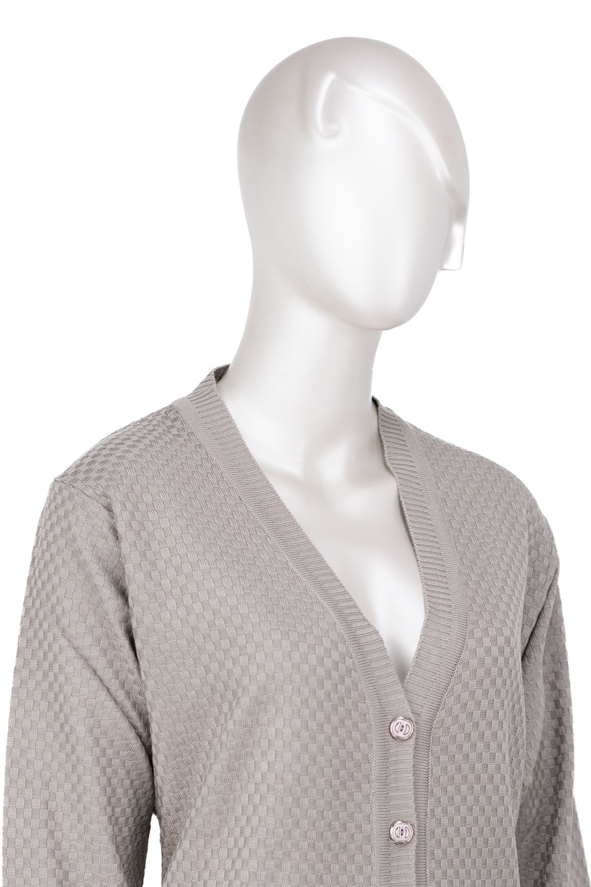 Kadın Mevsimlik Çelik Örme Anne Hırka Çift Cepli Düğmeli Klasik Rahat Kesim Tam Kalıp