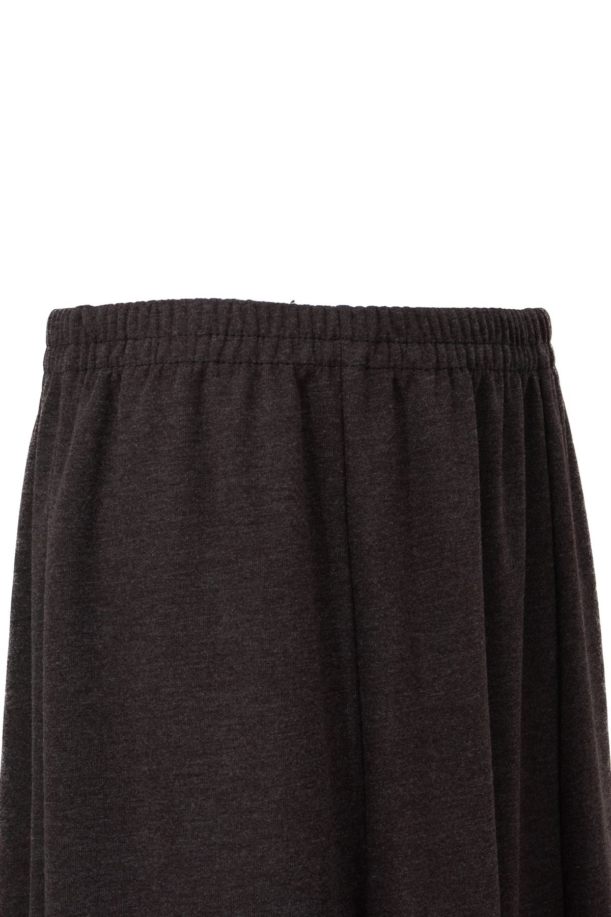 Kadın Anne Parçalı Etek Ecrin Kumaş Beli Lastikli Düz Renk Rahat Kesim Tam Kalıp