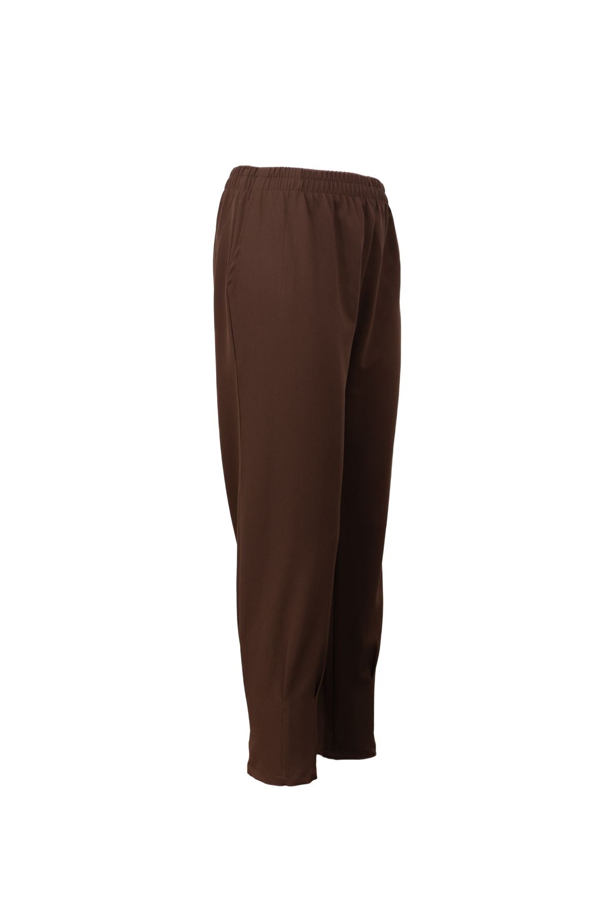 Kadın Beli Lastikli Pantolon Cepli Havuç Paça Krep Hürrem Kumaş Rahat Kesim Tam Kalıp