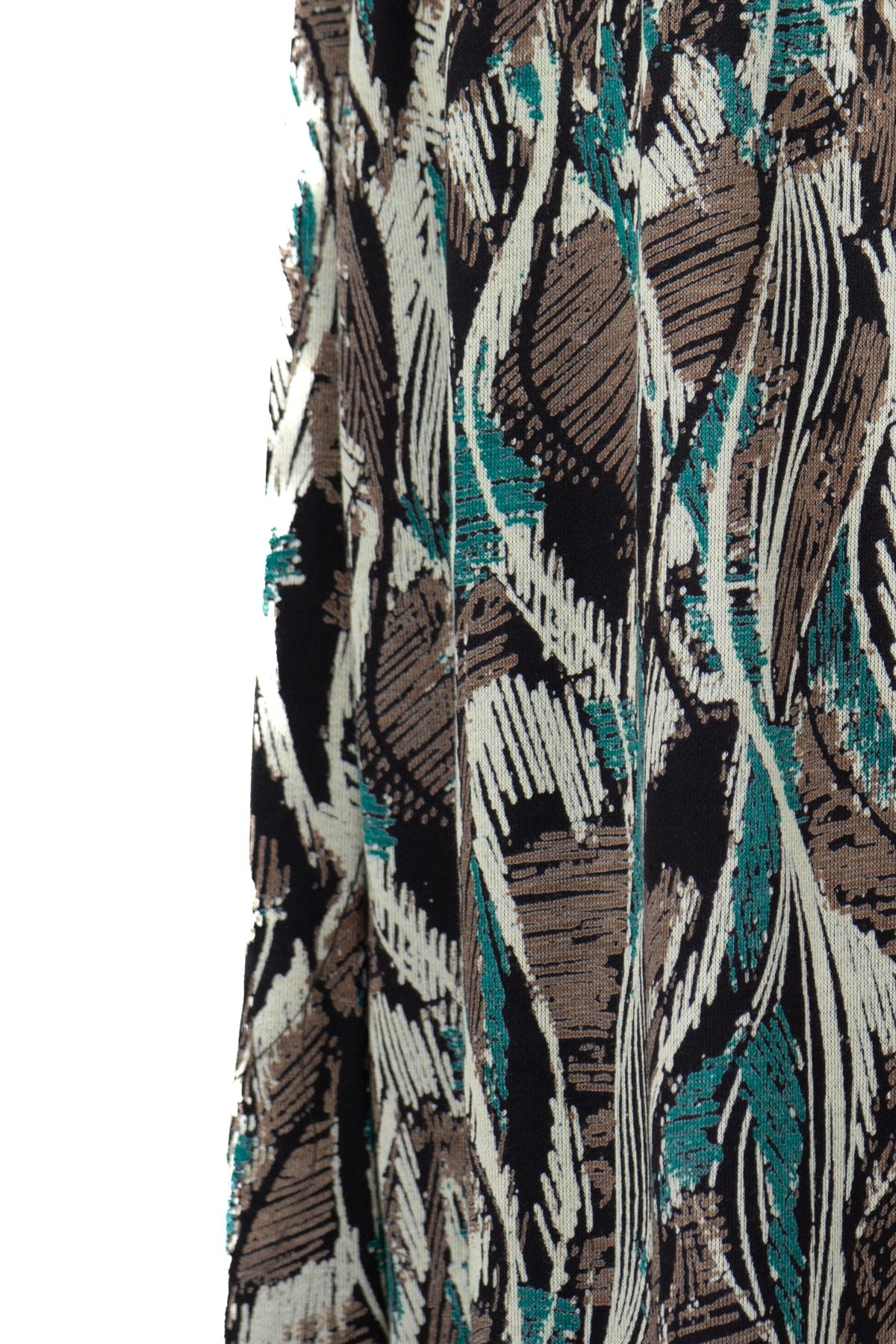 Kadın Anne Parçalı Etek Viskon Kumaş Pastelim Desenli Beli Lastikli Rahat Kesim Tam Kalıp